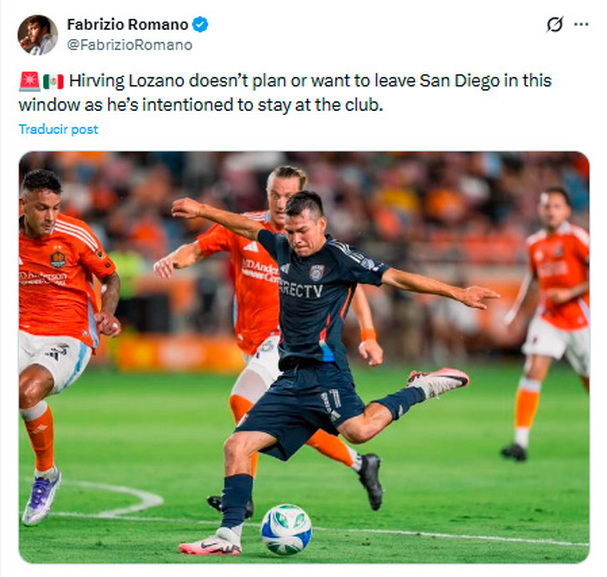 Fabrizio Romano ventiló la información del Chucky Lozano.