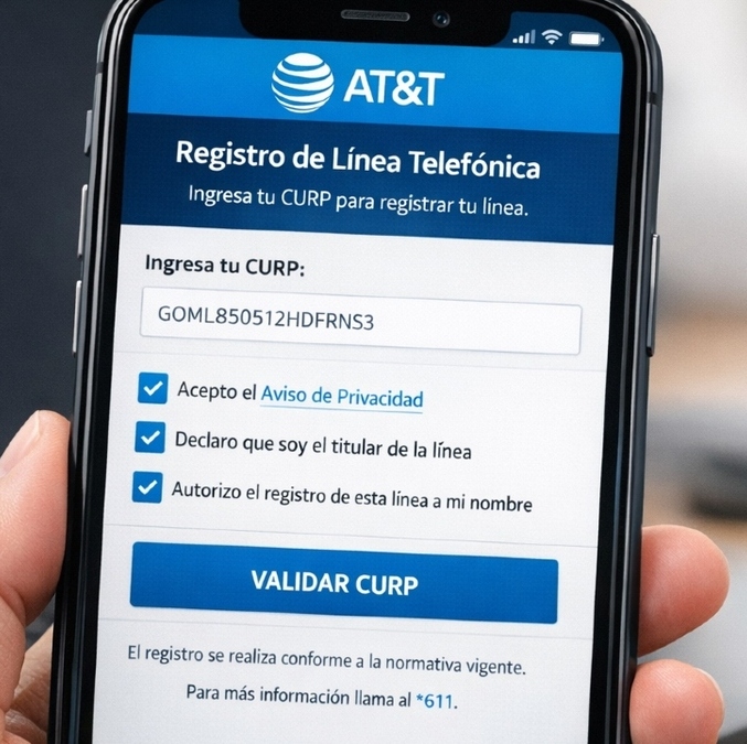 Así puedes realizar el registro de línea telefónica de manera remota con AT&T. Foto: Sora IA