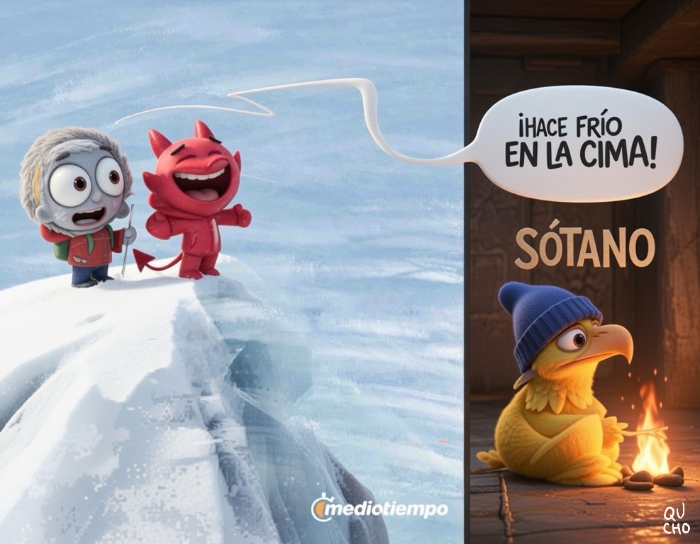 ¡Hace frío en la cima!