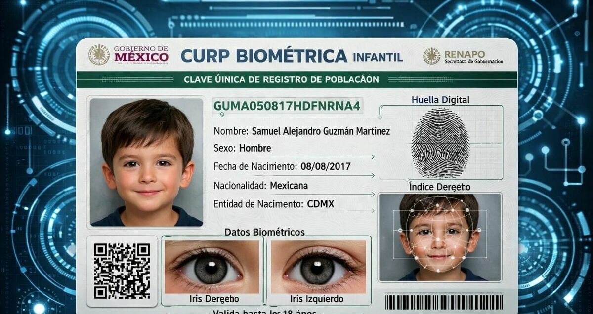 Trámite de CURP biométrica para niños: cómo obtenerla en 2026. (FOTO): Especial.