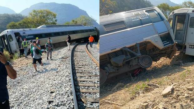 El Tren Interoceánico sufrió un descarrilamiento en el estado de Oaxaca (@MLopezSanMartin)