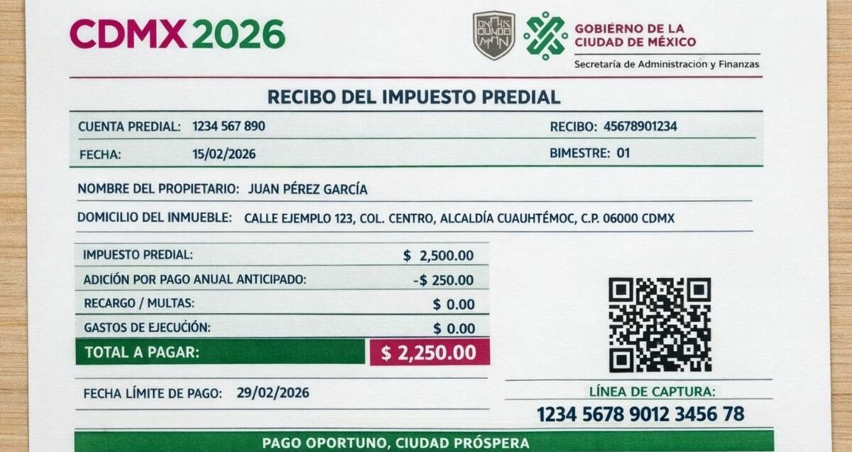 Estos serán los descuentos oficiales para el Predial en CDMX este 2026. (Mediotiempo IA).