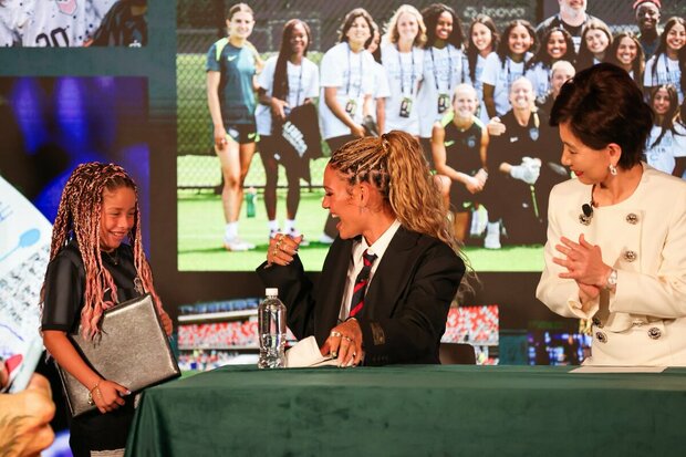 Trinity se vio muy contenta. (Foto: @NWSL)