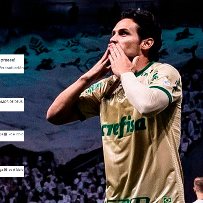 Veiga, ídolo de la afición del Palmeiras. (Foto: Instagram @raphaelveigaa)