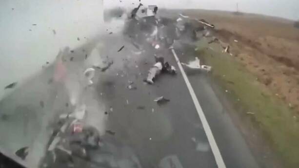 Accidente se dio contra un trailer / Captura de pantalla