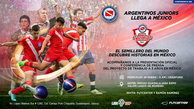 Copa Argentinos Juniors viene a realizar visorías en territorio mexicano.