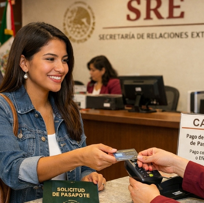 ¡Evita fraudes! Estos son los únicos lugares donde puedes pagar tu pasaporte. Foto: Sora IA
