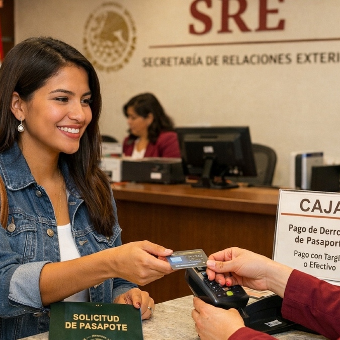 ¡Evita fraudes! Estos son los únicos lugares donde puedes pagar tu pasaporte. Foto: Sora IA