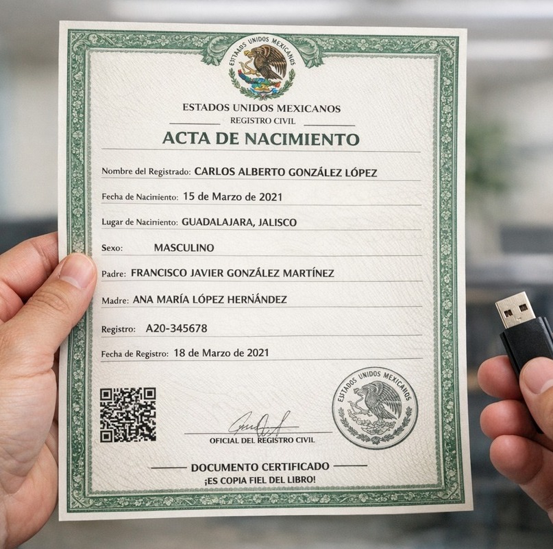 Acta de nacimiento 2026: el nuevo requisito digital para poder tramitarla (FOTO: IA)