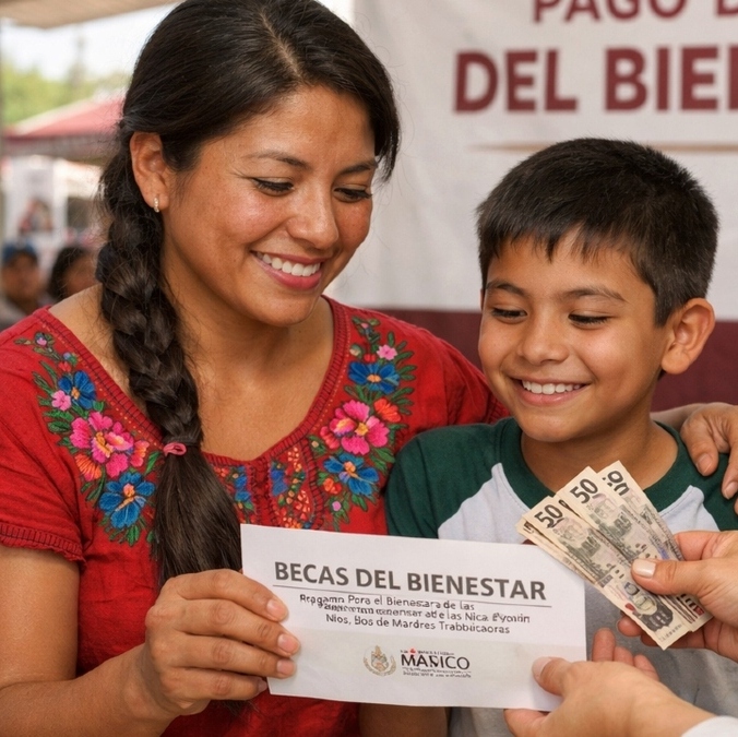 Estos beneficiarios de las Becas del Bienestar recibirán pago triple en enero 2026. Foto: Soria IA