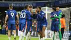 Jugadores de Chelsea celebrando el triunfo en Stamford Bridge (Fotografía: EFE)