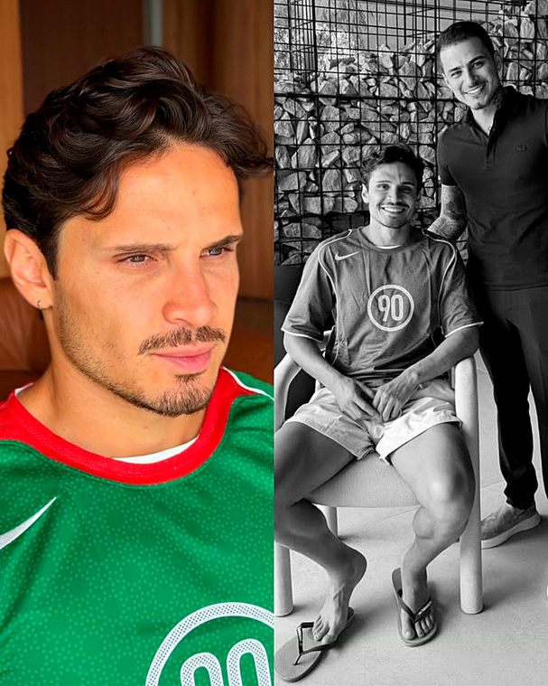 Veiga portó una playera retro del Tricolor antes de viajar a México.