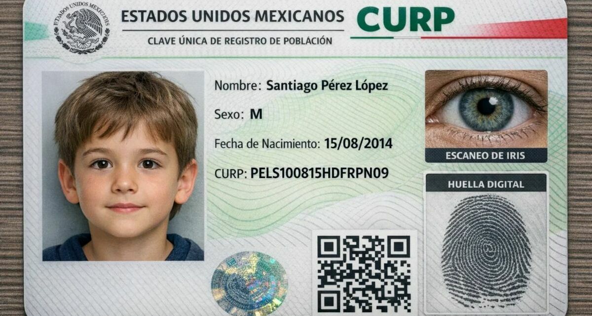 CURP Biométrica para menores de edad en 2026. Foto: Sora IA