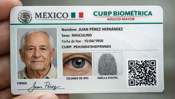 Los adultos mayores ya pueden realizar el trámite de la CURP Biométrica en línea. Foto: Sora IA