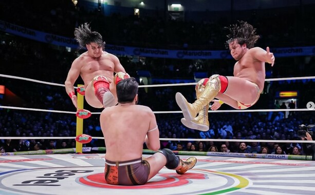 Ángel de Oro y Niebla Roja derrotaron a Mansoor y Mason Madden (Fotografía: Instagram: CMLL)