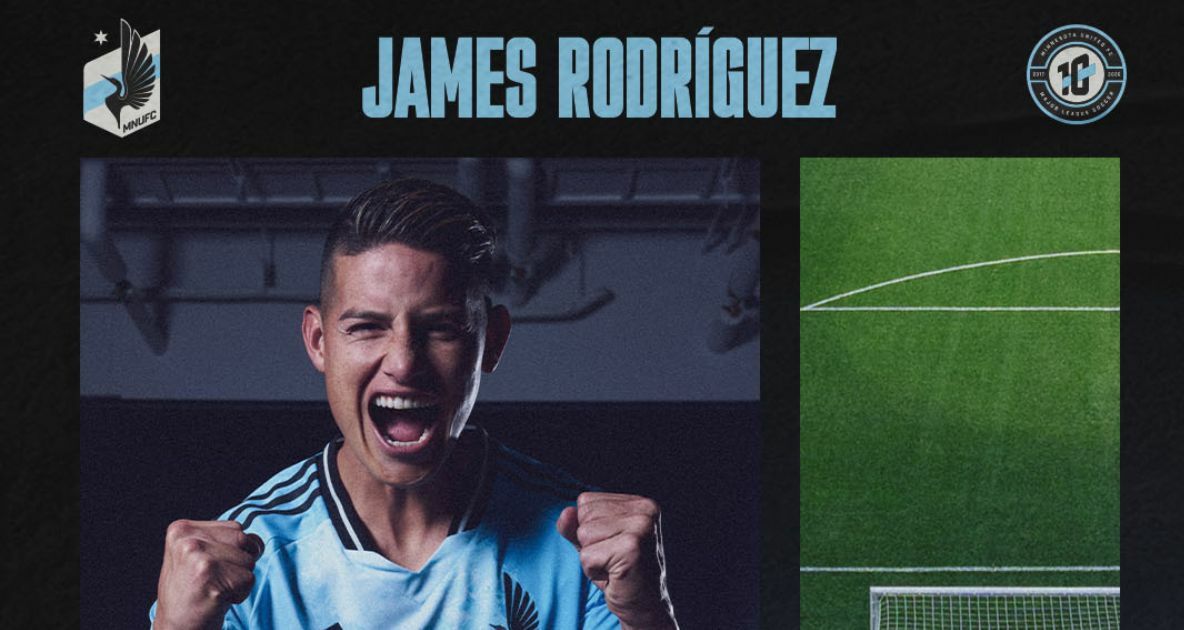 James Rodríguez es nuevo jugador del Minnesota United (Fotografía: X Minnesota United)