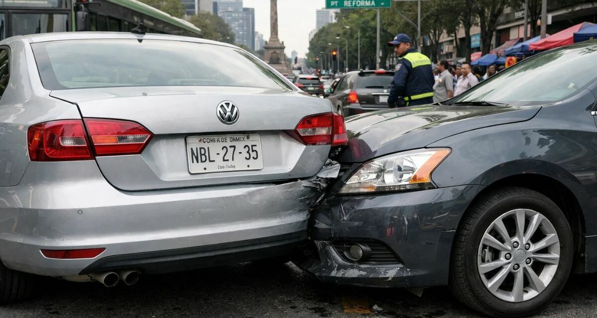 Montachoques provocan accidentes para exigir pagos. Foto: Sora IA