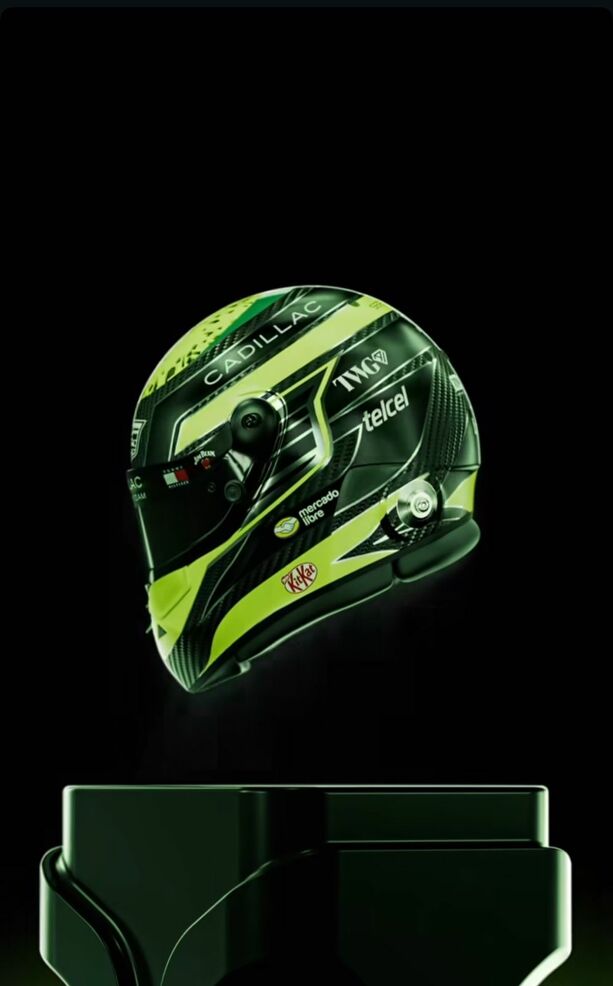 Checo Pérez muestra cómo será su casco en la temporada 2026