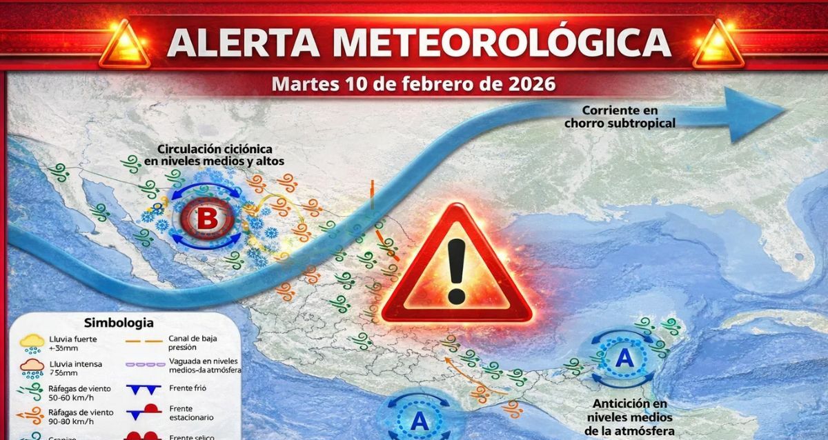 Alertan de dos anticiclones en México; estos estados serán afectados|