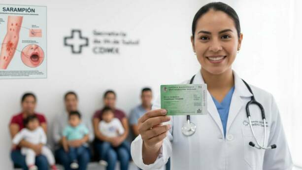 Personal de salud en la Ciudad de México orienta sobre la importancia de contar con el esquema de vacunación completo ante la reciente alerta de saram