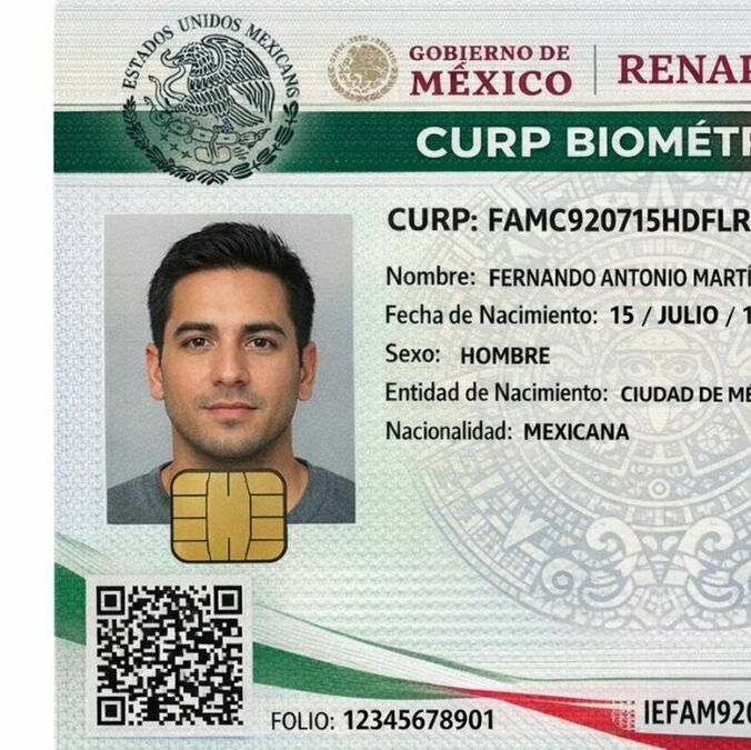 Trámite de CURP Biométrica para extranjeros en México. Foto: Sora IA