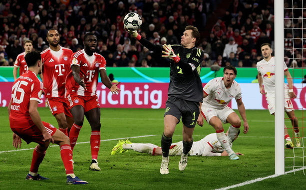 Bayern Munich y RB Leipzig se enfrentaron en los cuartos de final de la DFB Pokal (Fotografía: EFE)