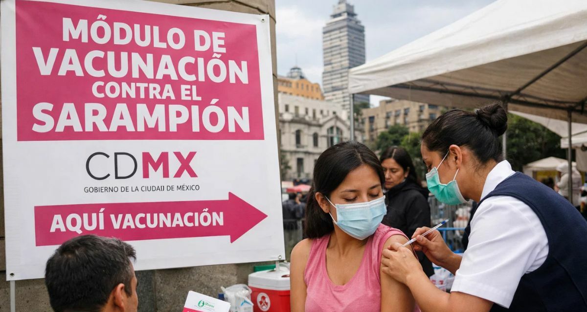 CDMX: cómo localizar tu módulo de vacunación contra el sarampión| Foto: IA