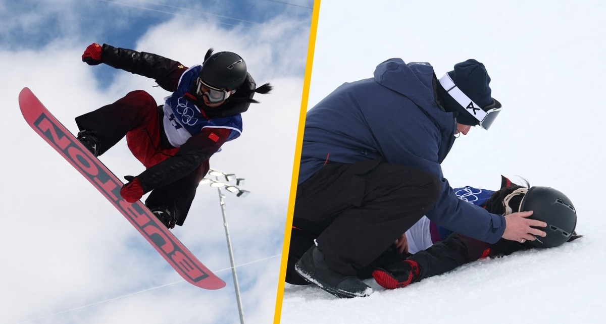 La china Liu Jiayu sufrió una fuerte caída en Milano-Cortina 2026 (Reuters)