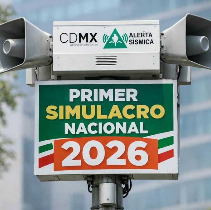 Conoce el día y hora en que sonará la alerta sísmica en México por el Primer Simulacro Nacional 2026. (Sora IA).