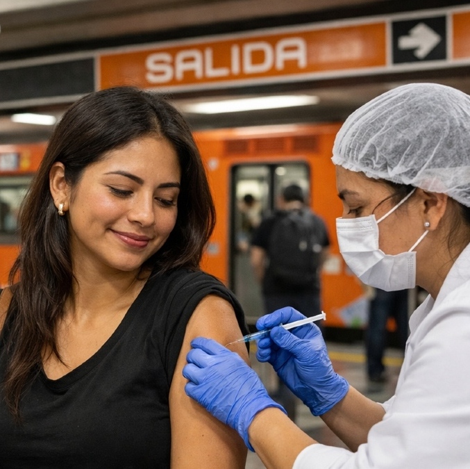 Conoce la lista de estaciones del Metro de la CDMX donde puedes vacunarte contra el sarampión. Foto: Sora IA