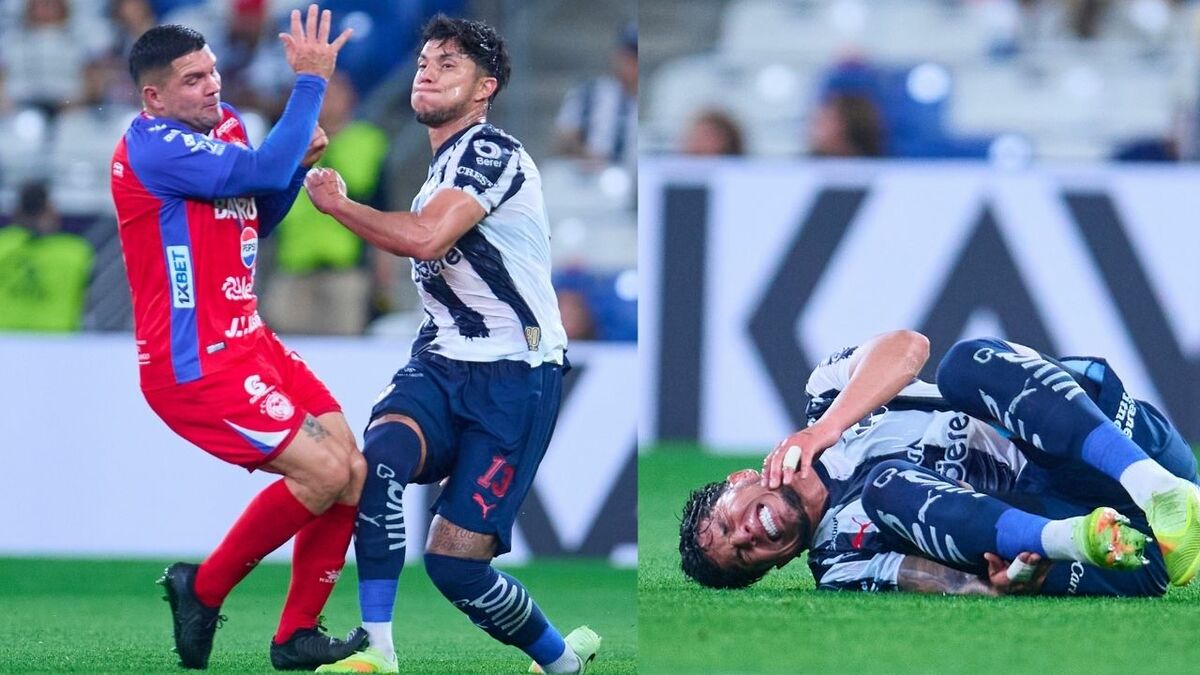 El momento en que Salcedo recibe la falta. (Foto: Mexsport)