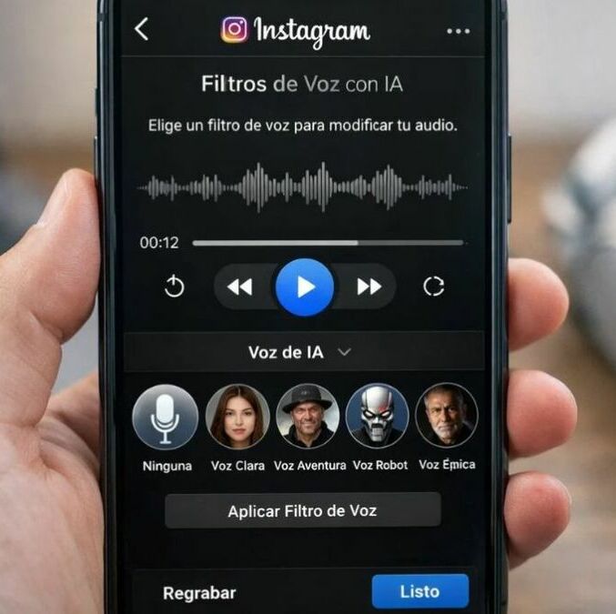 Instagram integró un nuevo filtro de voz con IA para enviar audios en mensajes. Foto: Sora IA