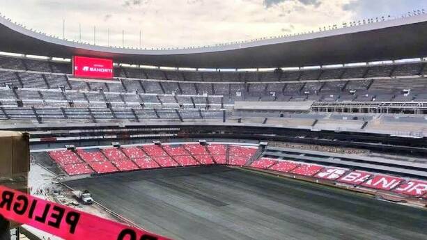 Pantallas del Estadio Azteca inician pruebas / X: Estadios México