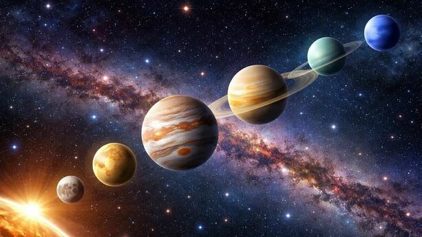 Alineación planetaria 2026: cuándo será y cómo ver el evento astronómico desde México. (Sora IA).