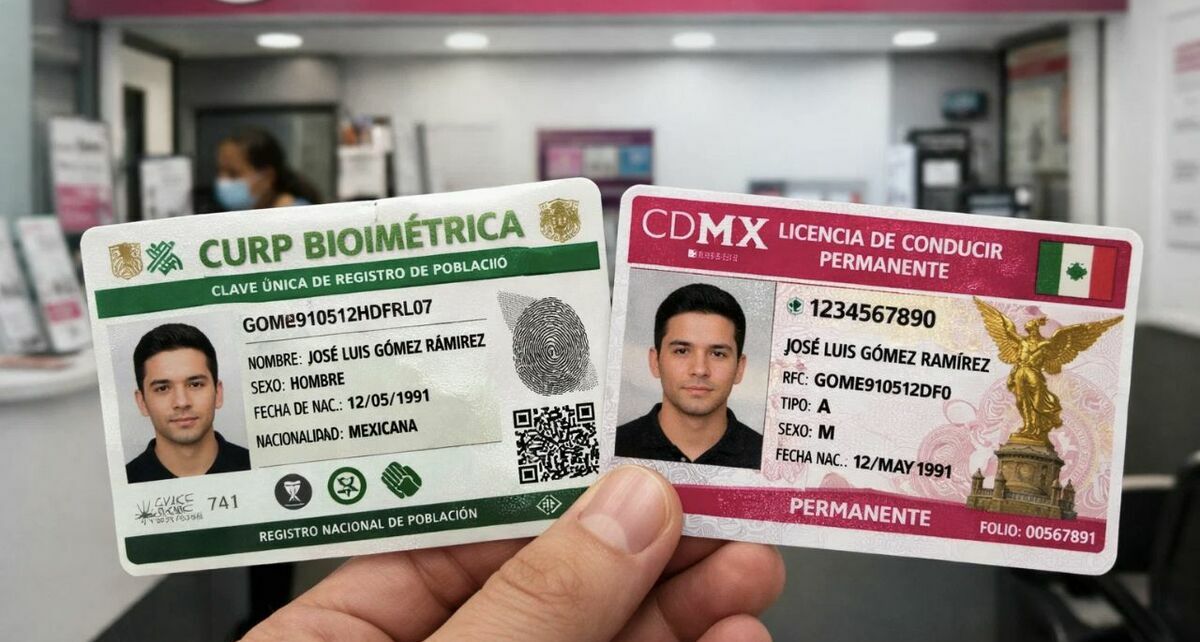 Aclaran si la CURP biométrica será requisito para la licencia permanente en CDMX este 2026. (Sora IA).