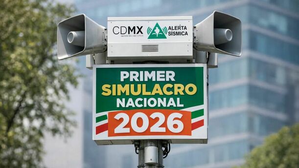 Conoce el día y hora en que sonará la alerta sísmica en México por el Primer Simulacro Nacional 2026. (Sora IA).