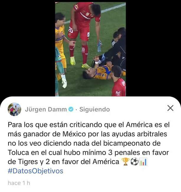 Jürgen Damm cree que Toluca recibió ayudas arbitrales