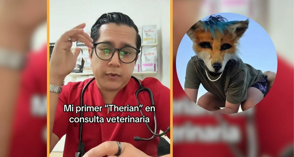 Un veterinario de Tijuana, Baja California, conquistó las redes sociales con su primer 'encuentro' con therians. Foto: Especial