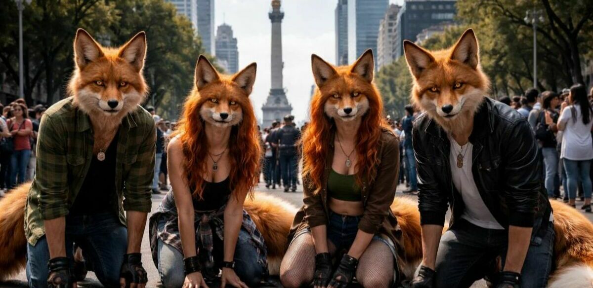 La comunidad Therian ha organizado convivencias en distintos estados de México. Foto: Sora IA