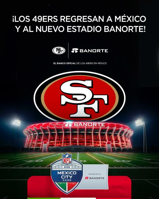 La NFL anunció de forma oficial el partido de San Francisco en México. (Foto: NFL)