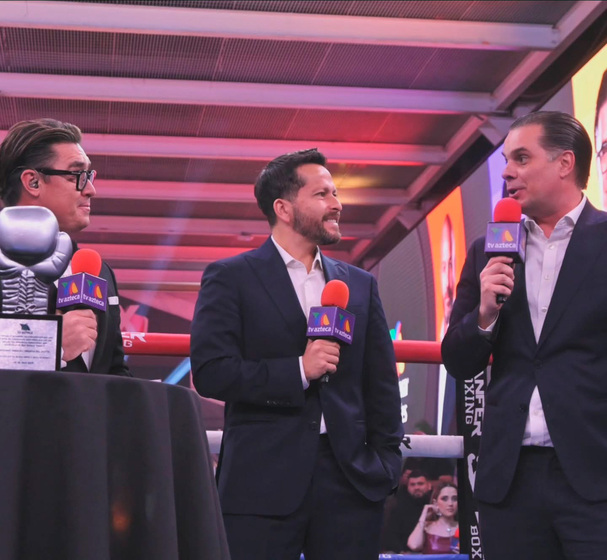 Rosique, Guerrero y Martinoli en TV Azteca. (Foto: Instagram @carloslguerrero)