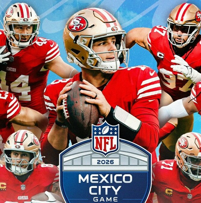 San Francisco 49ers jugarán partido de la NFL en el Estadio Banorte (X @49ers)