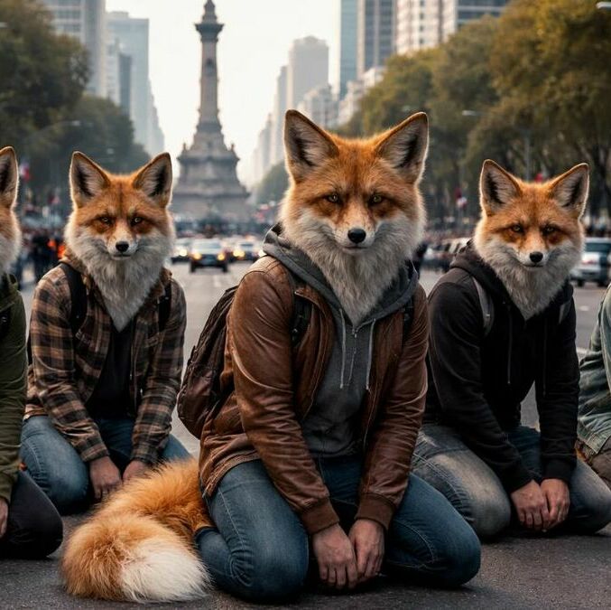 La comunidad Therian ha organizado convivencias en distintos estados de México. Foto: Sora IA