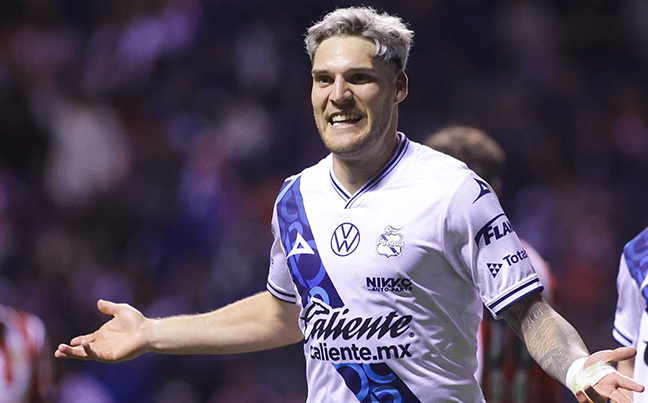 El festejo de Emiliano Gómez. (FOTO: Mexsport)