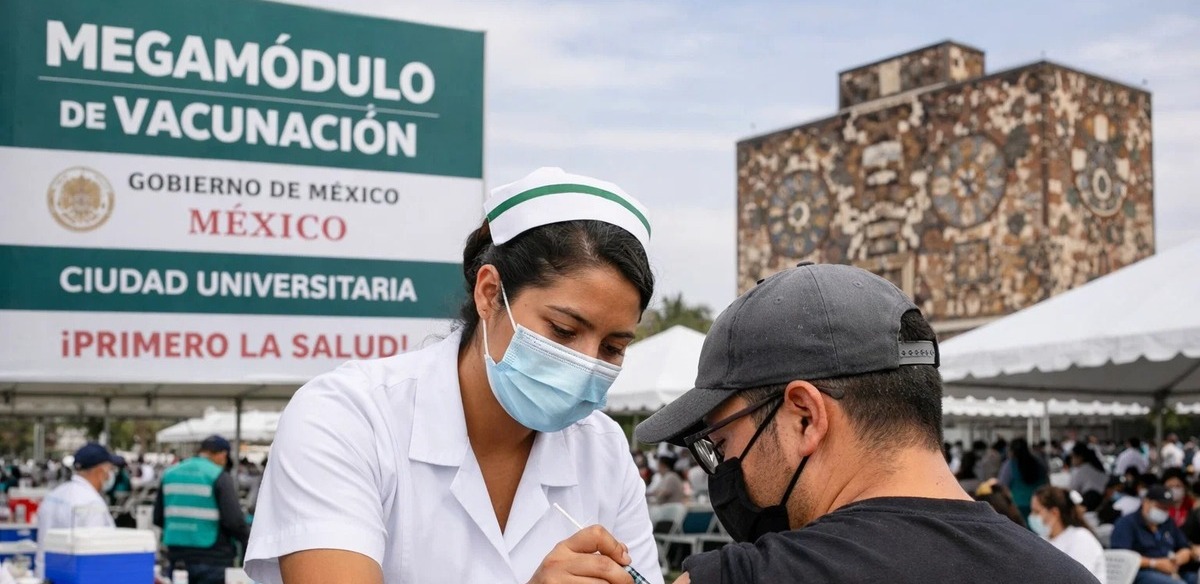 Habrá megacentro de vacunación contra sarampión en Ciudad Universitaria (FOTO: Sora IA)