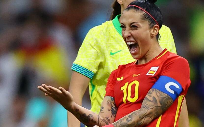 Jenni Hermoso, en un juego contra Brasil (Reuters)