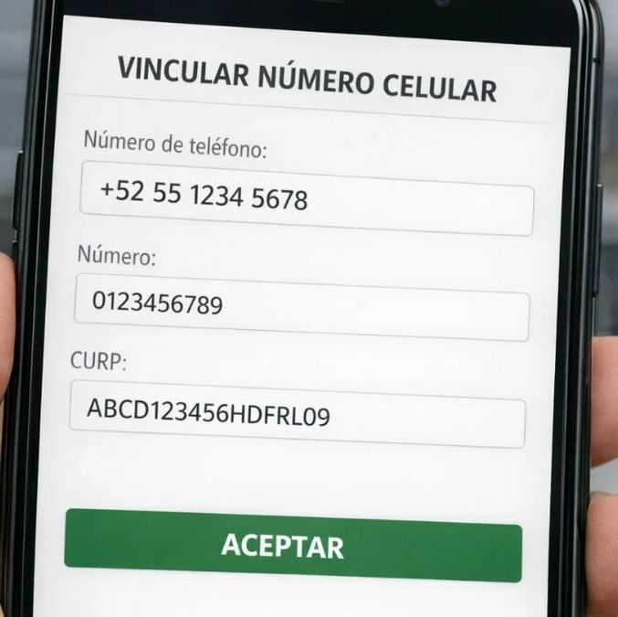 El registro de líneas móviles requiere vincular tu número con tu CURP. Foto: Sora IA