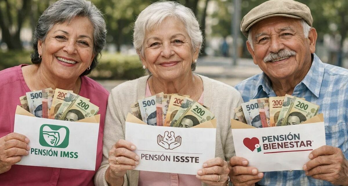 Fechas y montos de pensiones marzo 2026: IMSS, ISSSTE y Pensión del Bienestar. (FOTO: Sora IA).