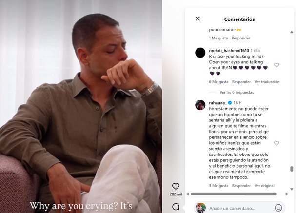 Chicharito llora por un mono y lo critican en redes.