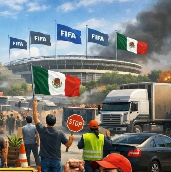 La celebración de la Copa del Mundo en México podría acarrear protestas de asociaciones nacionales (Imagen creada con IA)
